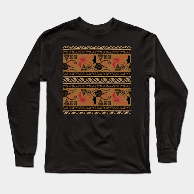 Tribal Egyptian Pattern Long Sleeve T-Shirt by CF.LAB.DESIGN